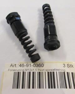 Screw Union M12x1.5 f/black sprialrelief